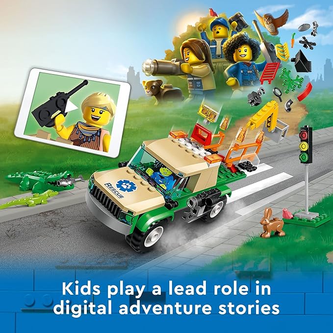LEGO City Wild Animal Rescue Missions 60353 Interactive Digital Building Toy Set for Kids Boys and Girls Ages 6+ (246 Pieces)