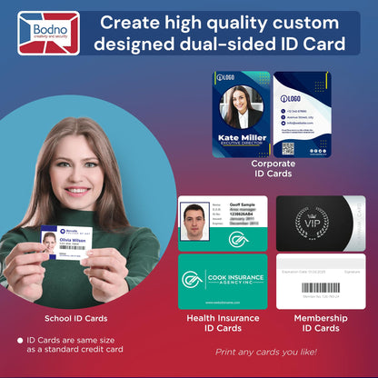 Bodno Magicard 600 Dual Sided ID Card Printer & Complete Supplies Package ID Software - Gold Edition