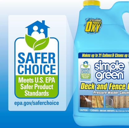 Simple Green Oxy Solve Pressure Washer Cleaner - Unscented, 128 Fl Oz | Ideal for Decks & Fences