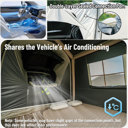 Naturehike Car Camping Inflatable Tent, 4 Ways to Use - Easy Setup SUV Tent for Family Camping, Waterproof & Sun Block Car Shade with Screen for Outdoor Cinema, Pinic, Fishing, with Storage Bag