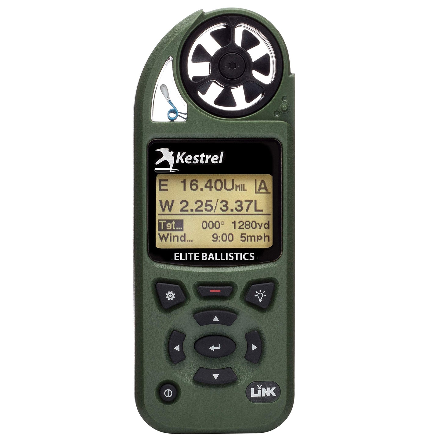 Kestrel Ballistics Elite Weather Meter with Applied Ballistics and Bluetooth Link, Olive Drab
