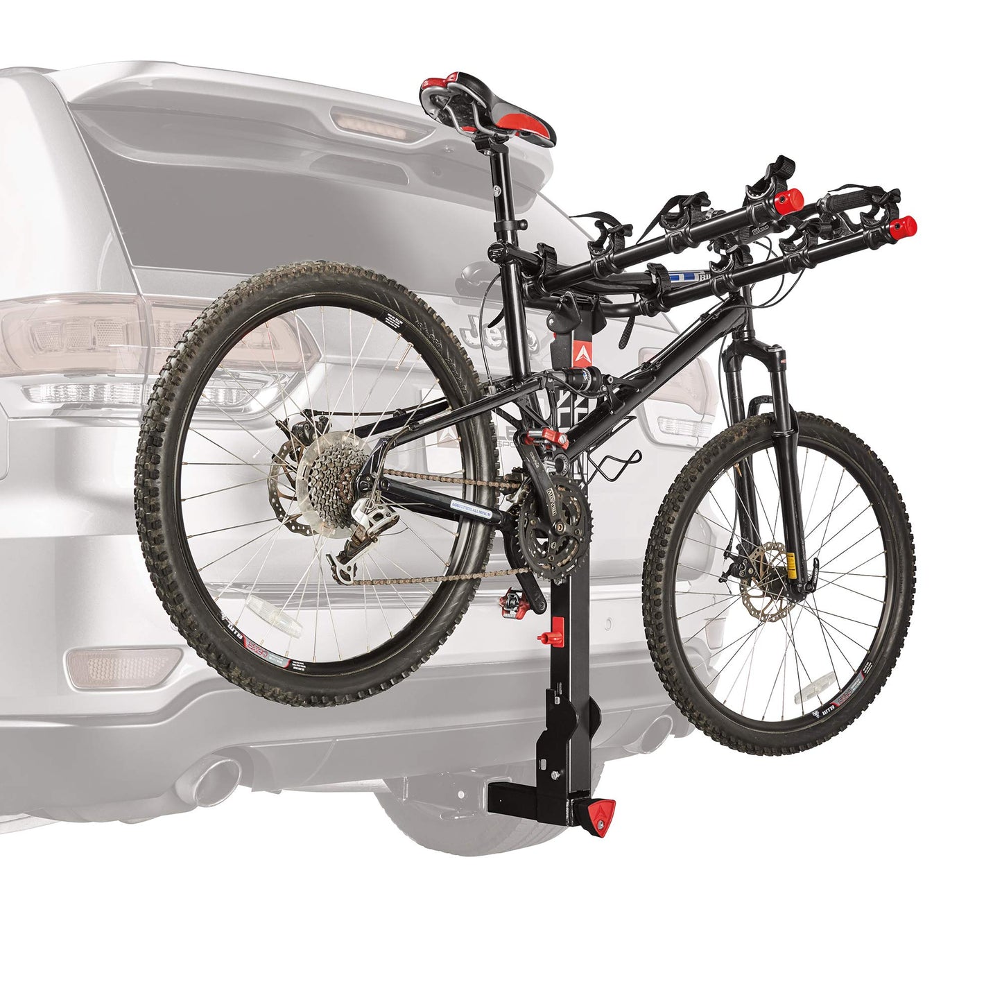 Allen Sports Deluxe+ Locking Quick Release 4-Bike Carrier for 2 in. Hitch, Model 840QR, Black
