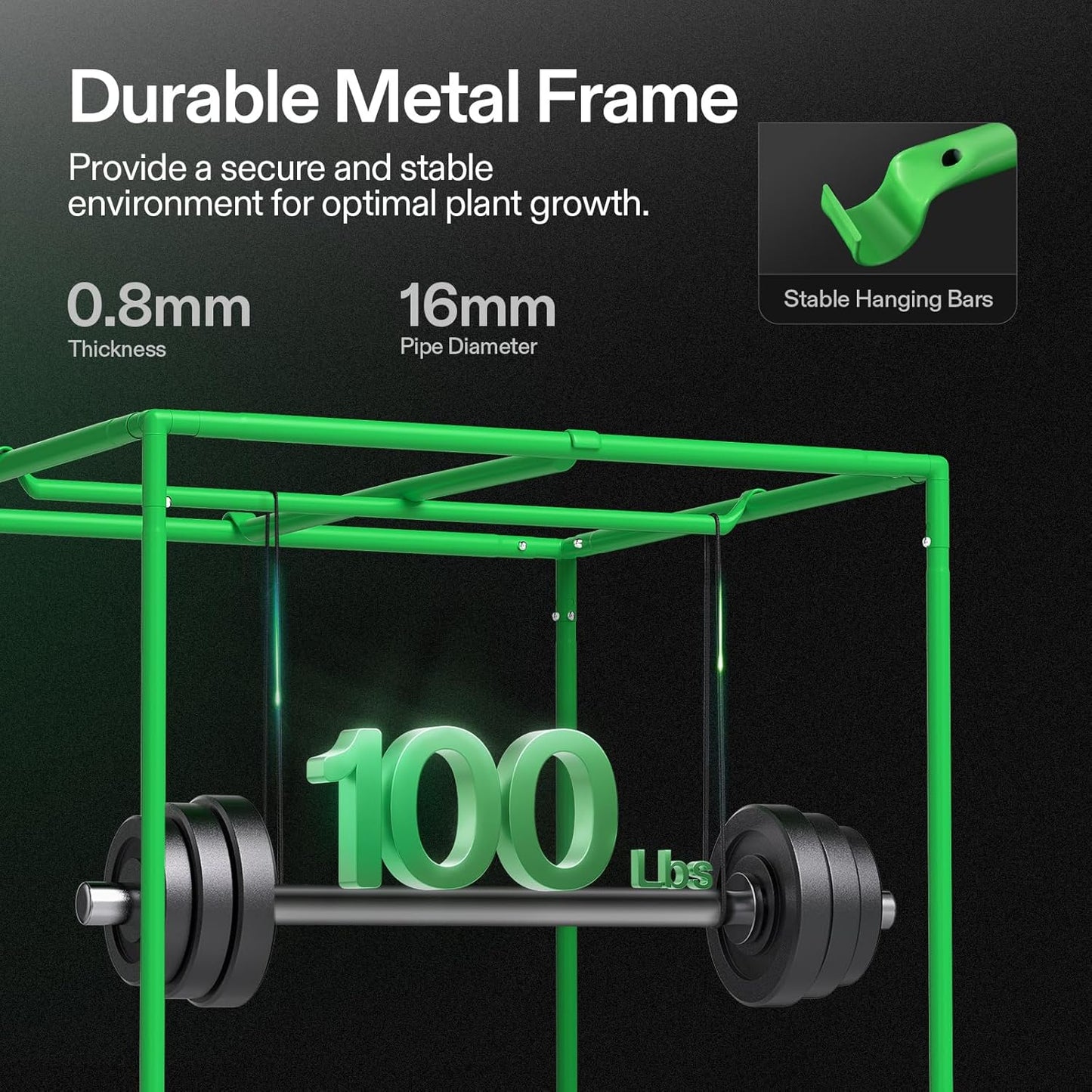 VIVOSUN S224 Grow Tent - 2x2 ft High Reflective Mylar with Observation Window & Floor Tray for Hydroponics
