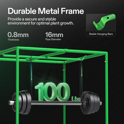 VIVOSUN S224 Grow Tent - 2x2 ft High Reflective Mylar with Observation Window & Floor Tray for Hydroponics