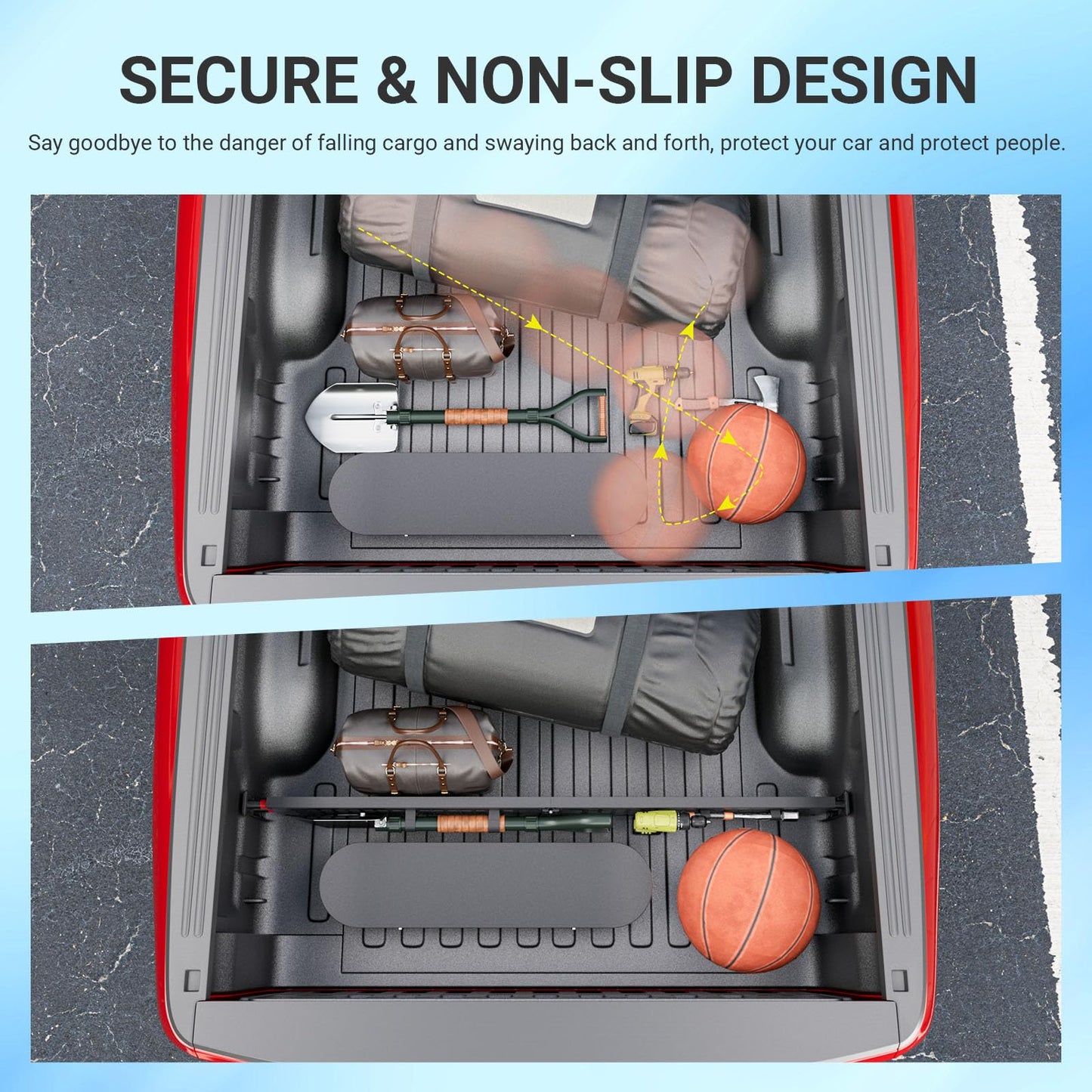 SZYANG Truck Bed Divider Compatible with 2019-2025 Dodge Ram 1500 Cargo Manager Molle Panel Truck Bed Organizer Replacement for 2019-2025 Dodge Ram Accessories