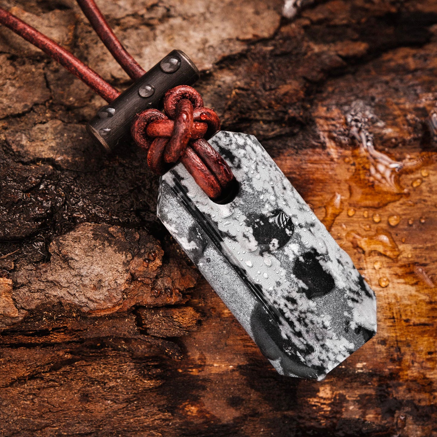 Wazoo Viking Spark™ | Whetstone Sharpener & Fire Starter Necklace | MADE IN USA!