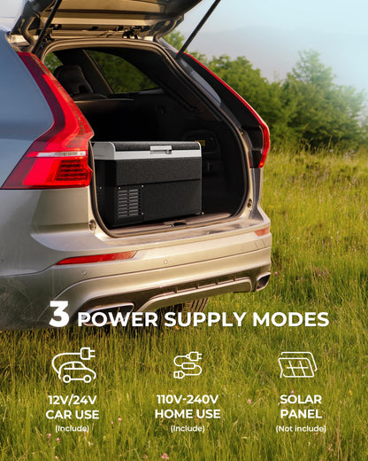 EKOJUCE 12 Volt Refrigerator, 43 Quart Electric Cooler, Car Fridge 12V/24V DC 100~240V AC, Portable Freezer -4℉~68℉, APP Control, Portable 12V Refrigerator Fridge for Truck, RV, Camping,Travel
