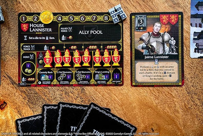 Tiny Epic Game of Thrones Board Game Strategy Game for Adults &amp Teens 1-4 Players 60+ Min Playtime Play as Iconic Westeros Characters Custom Dice Miniatures Metal Coins and Wooden Componen