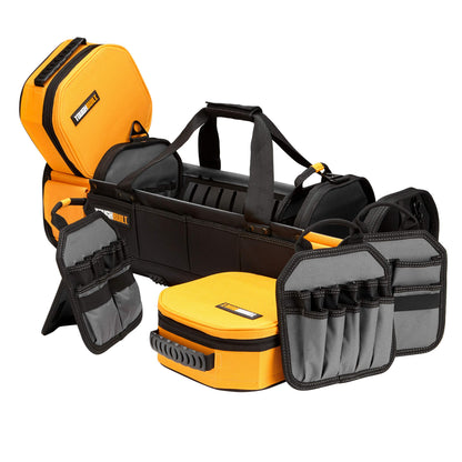 ToughBuilt – 30" Modular Tote Tool Bag, 68 Pockets & Loops, Removable Soft Boxes & Dividers for Electrical, Maintenance & Jobsite Tool Organization (TB-81-30)