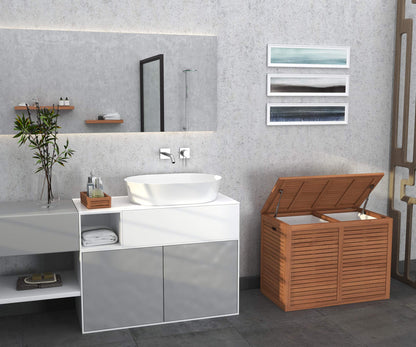 The Original Spa Double Teak Laundry or Storage Hamper