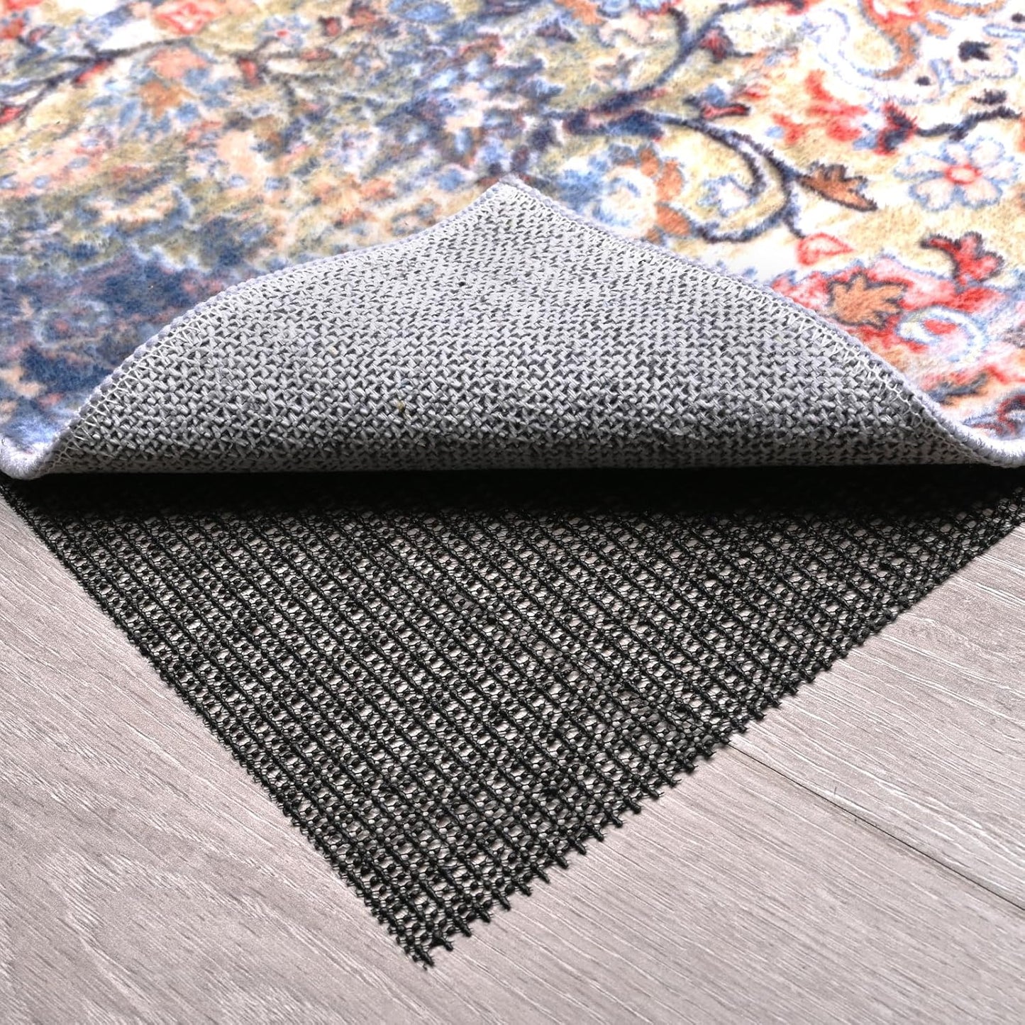 Skiennix Non-Slip Rug Pad - 9x12 Gripper for Hardwood Floors | Anti-Skid Mat in Black