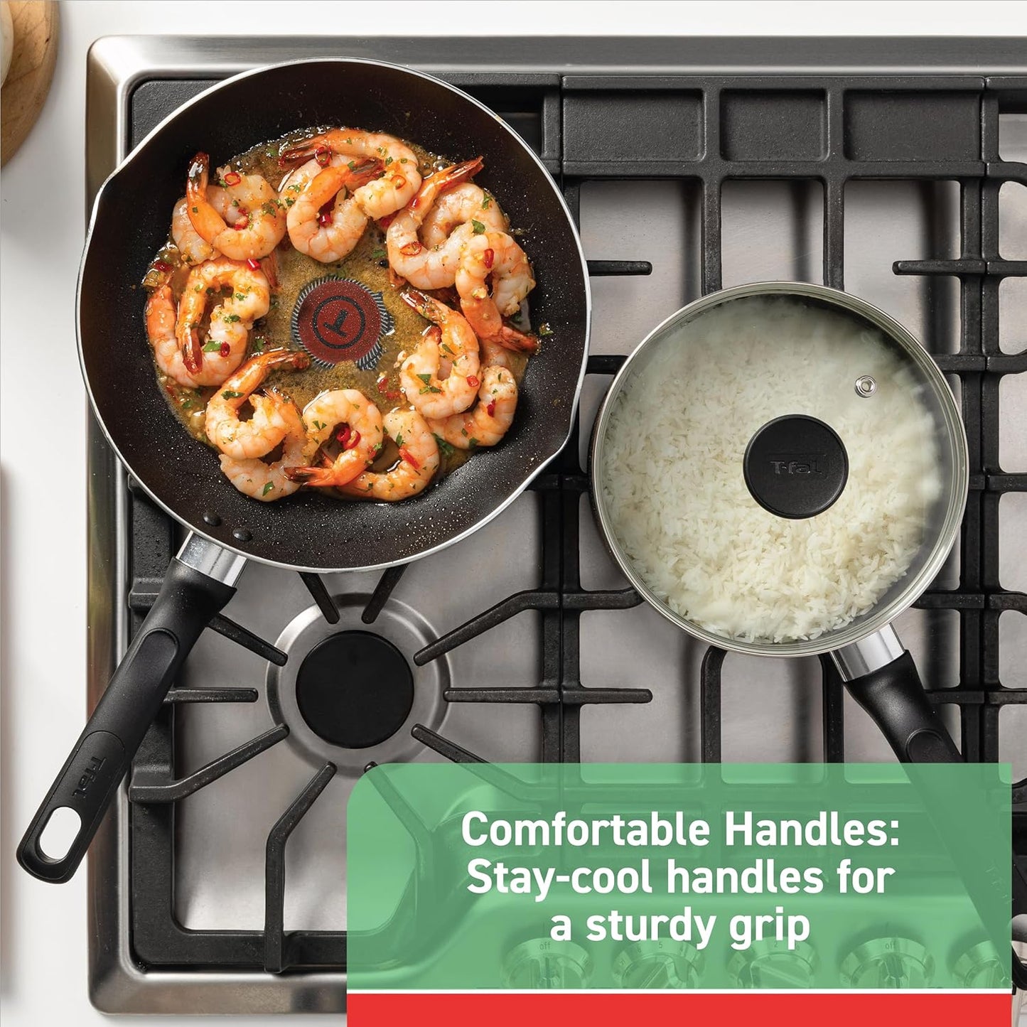 T-fal Specialty Nonstick 3 Quart Handy Pot - Oven Safe Up to 350°F | Dishwasher Safe Black Cookware