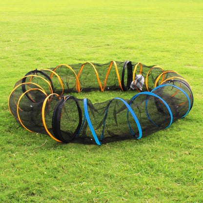 Cat Play Tunnel-2 Packs for Indoor and Outdoor, Cat Play House, Cat Enclosures Easy to Connect with Two Zipper Doors,Product Size 67'' x 18'',2pcs /Set Plus 2pcs /Set