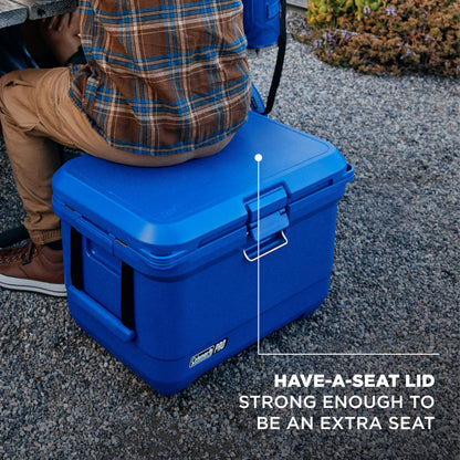 Coleman Pro Heavy-Duty 45qt Ultra-Light Premium Hard Cooler, Extra-Thick Insulation Keeps Ice up to 4 Days, 74-Can Capacity