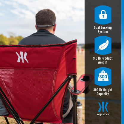 Kijaro Dual Lock Portable Camping Chair Bundle - Versatile Folding Chair, Sports Chair, Outdoor Chair & Lawn Chair