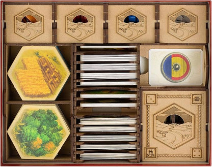 TowerRex Organizer Compatible with Catan Board Game and Cities and Knights Seafarers Expansions Storage Insert Accessories Upgrade