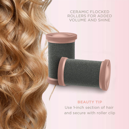 Conair Hot Rollers for Long, Medium & Short Hair, 12 Jumbo 1 ½" Heated Hair Rollers with Clips, Hot Curlers for Women, Volume & Curls, Amazon Exclusive, Black