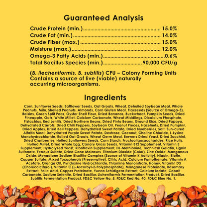 Kaytee Fiesta Parrot Food, Nutritious and Fun Blend, Supports Skin, Feather, Digestion, Brain and Heart Health, 4.5 pounds