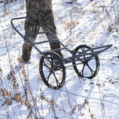 Rivers Edge® Game Cart, Haul Large Game, Tri-Fold Design, from Folded to Full Use, Durable, 300 lb. Hauling Capacity, RE790 Black