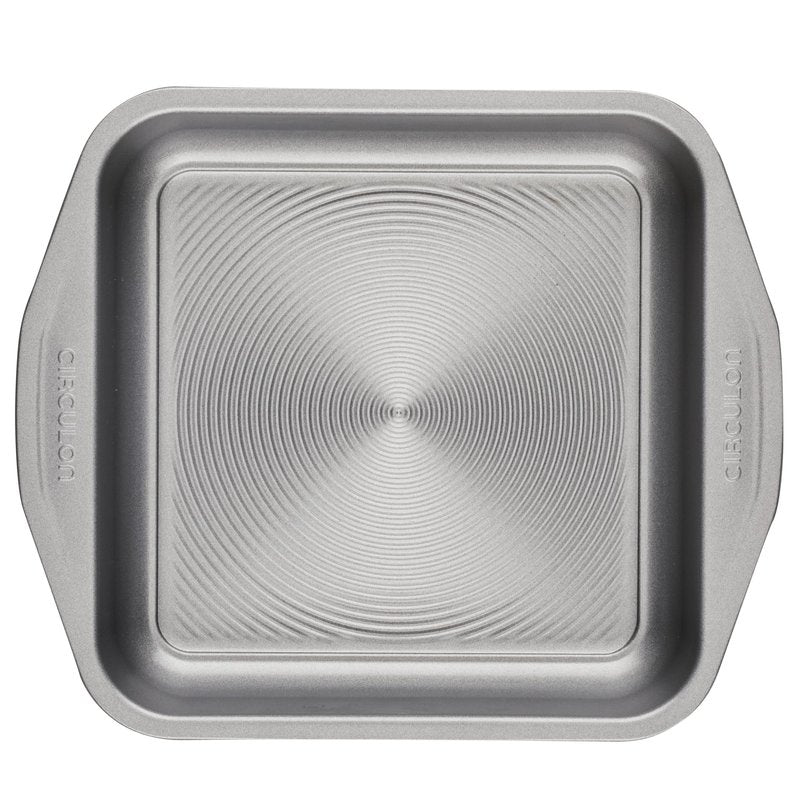 Circulon 51135 Total Nonstick Baking Pan / Nonstick Cake Pan, Square - 9 Inch, Gray