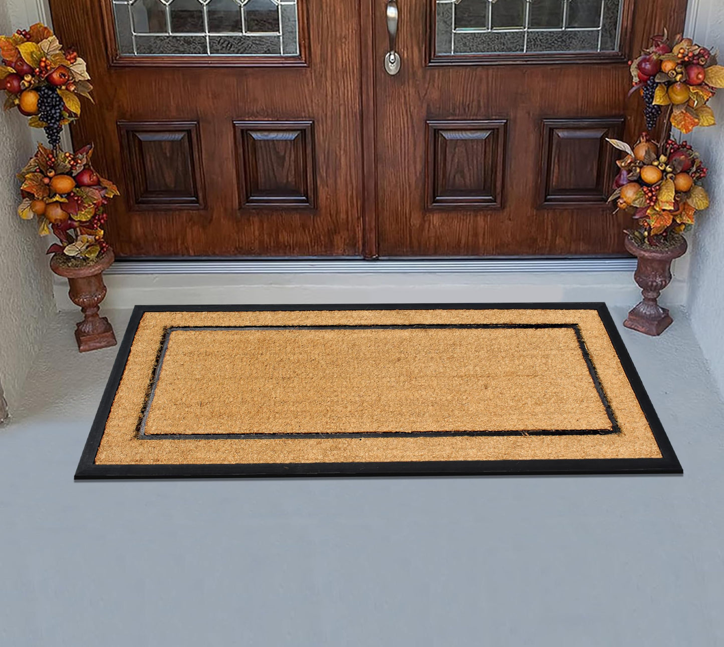 A1HC Natural Coir & Rubber Door Mat, 30"x60" - Thick, Durable, Heavy Duty, Anti-Shed, Fade-Resistant, Long-Lasting Outside Entrance Large Doormat for Front Porch