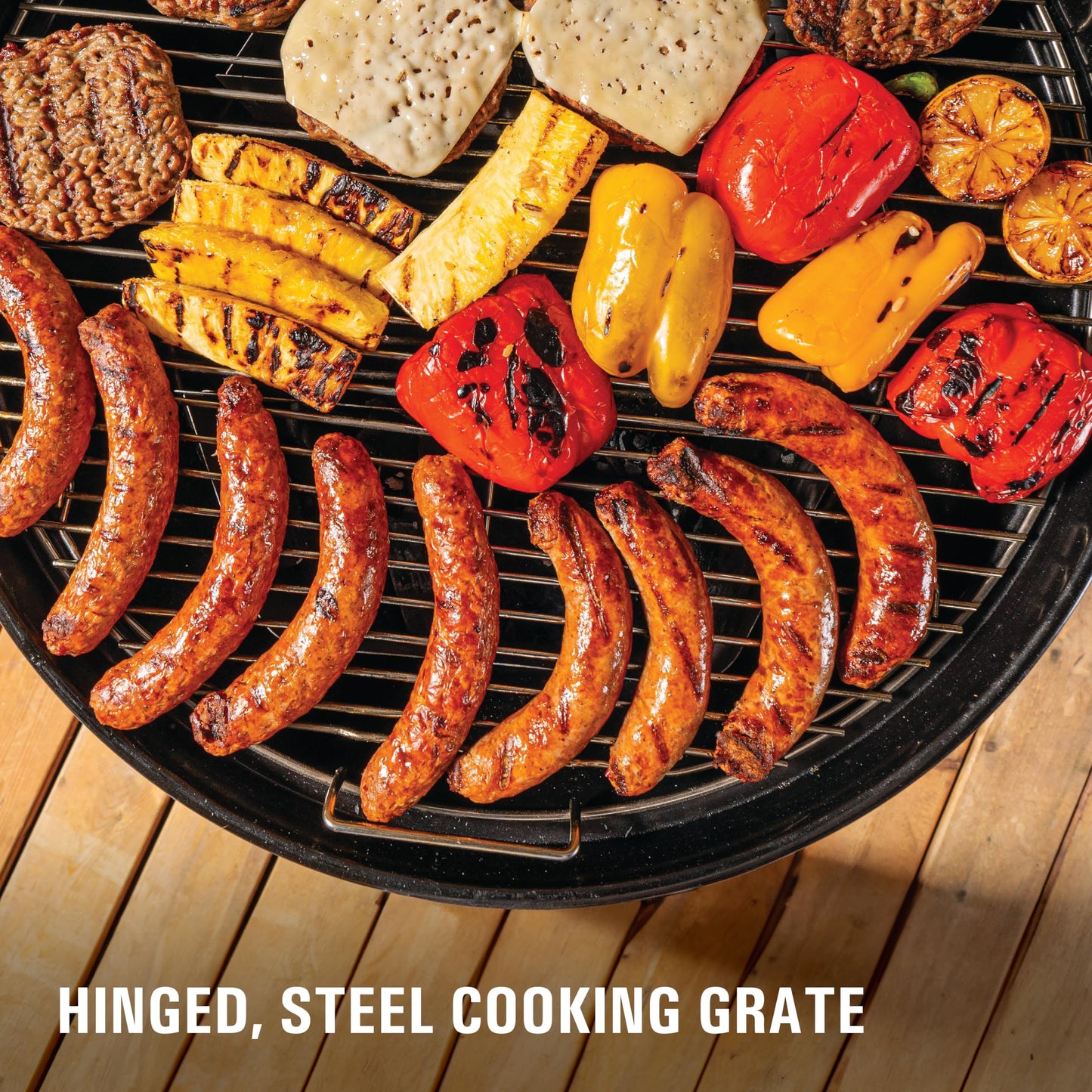 Coleman Cookout Kettle Charcoal Grill with 380-Sq. In. Total Cooking Surface, Removable Ash Collection System, Wheels, and Wire Shelf, Portable Charcoal Grill with Ventilation in Black