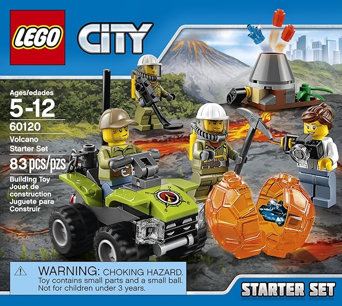 LEGO City Volcano Explorers 60120 Volcano Starter Set Building Kit (83 Piece)