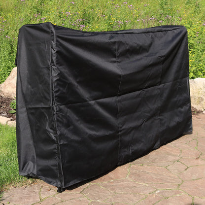 Sunnydaze Indoor/Outdoor 6-Foot Decorative Firewood Log Rack with Black Heavy-Duty Weather-Resistant PVC Cover