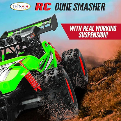 Nature Bound RC Cars 1:16 Scale Dune Smasher Off-Roader 2WD All-Terrain Electric Toy Car - Perfect for Rock Crawling and Road Racing 27MHz Radio Control - Eye-Catching Graphics Gift Idea for Kids