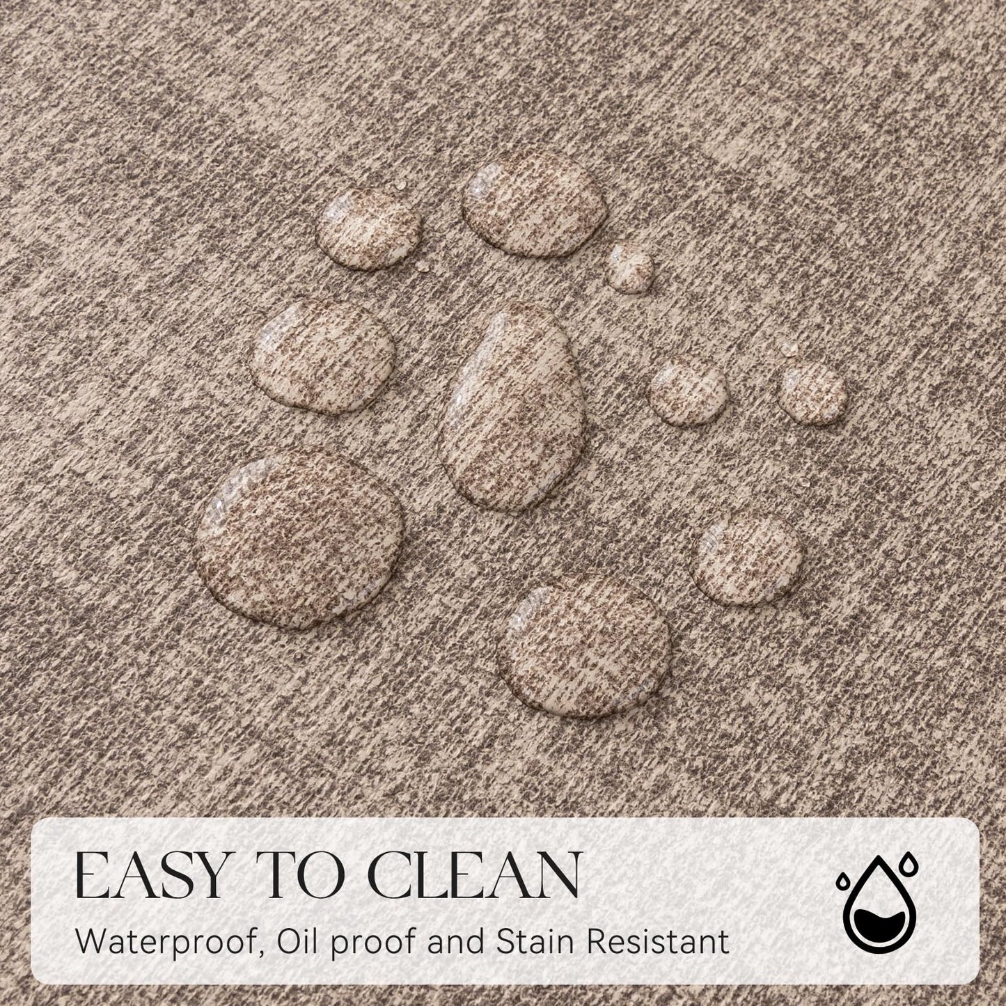 MOSAYT Faux Leather Placemats Set of 12, Heat Resistant Vinyl Place Mats with Coasters, Wipeable Washable 100% Waterproof Oil Proof Table Mat for Kitchen Dining Party Indoor Outdoor, 12" x 17", Khaki