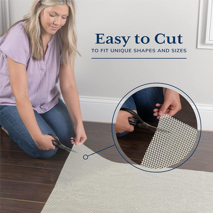 Veken Non-Slip Rug Pad Gripper - Extra Thick 8 x 10 Feet for Hard Floors | Keeps Rugs Safe & Secure