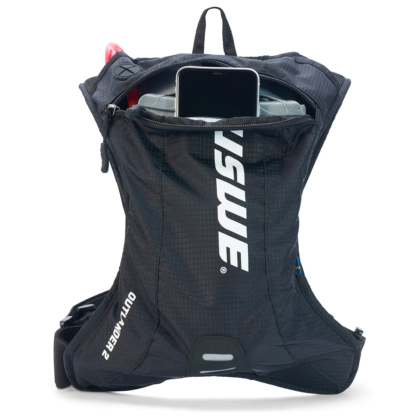 USWE Outlander Hydration Pack with Water Bladder, Hydration Backpack - Backpack for Cycling, MTB, Trail Running & More (2L, Black)