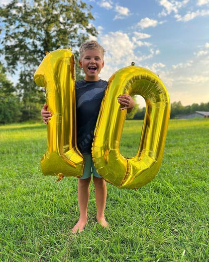 Gold Number 17 Balloon 40 inch, 17 Number Balloons, 17th Gold Birthday Decorations, 17 Year Old Girls Boys Golden Party Supplies