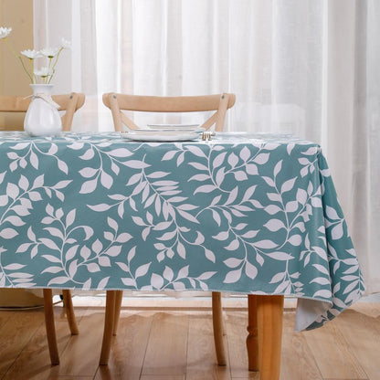Walrus Heavy Duty Vinyl Tablecloth with Flannel Backing Waterproof Oil-Proof Plastic Table Cloth Stain-Resistant Wipeable Rectangle or Square Table Cover for Indoor and Outdoor (Branch, 54X54 Inch)