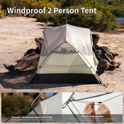 Naturehike Mongar Pro 1/2/3 Person Backpacking Tent,Waterproof Nylon Easy Setup Lightweight Camping Tent