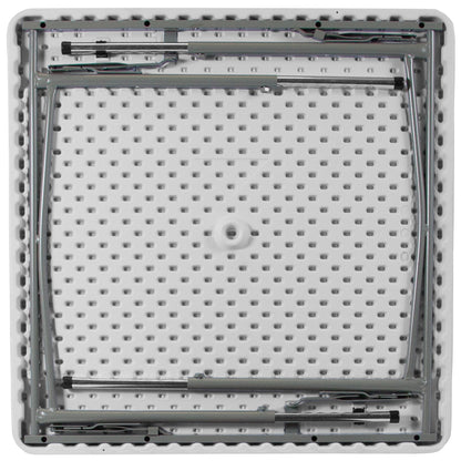Flash Furniture Kathryn 2.79-Foot Square Height Adjustable Granite White Plastic Folding Table