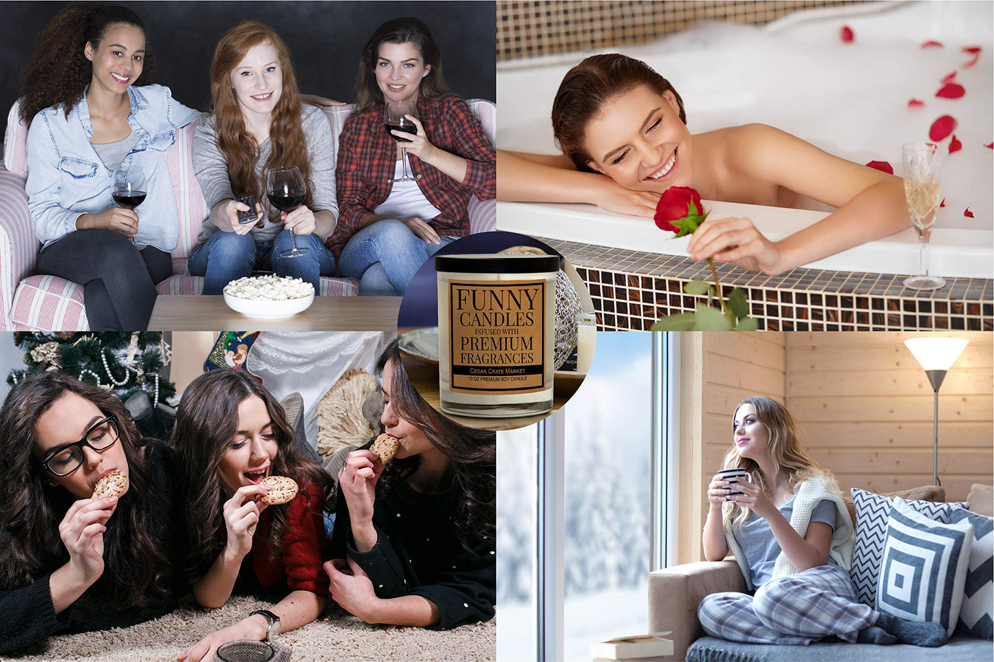 Cedar Crate Market - My Last Fuck Candle, Funny Sarcastic Adult Humor Gift, Bamboo Cypress Scented Premium Soy Candle for Stress Relief, Friends, Coworkers, Boss, Women, Men, Handmade in USA