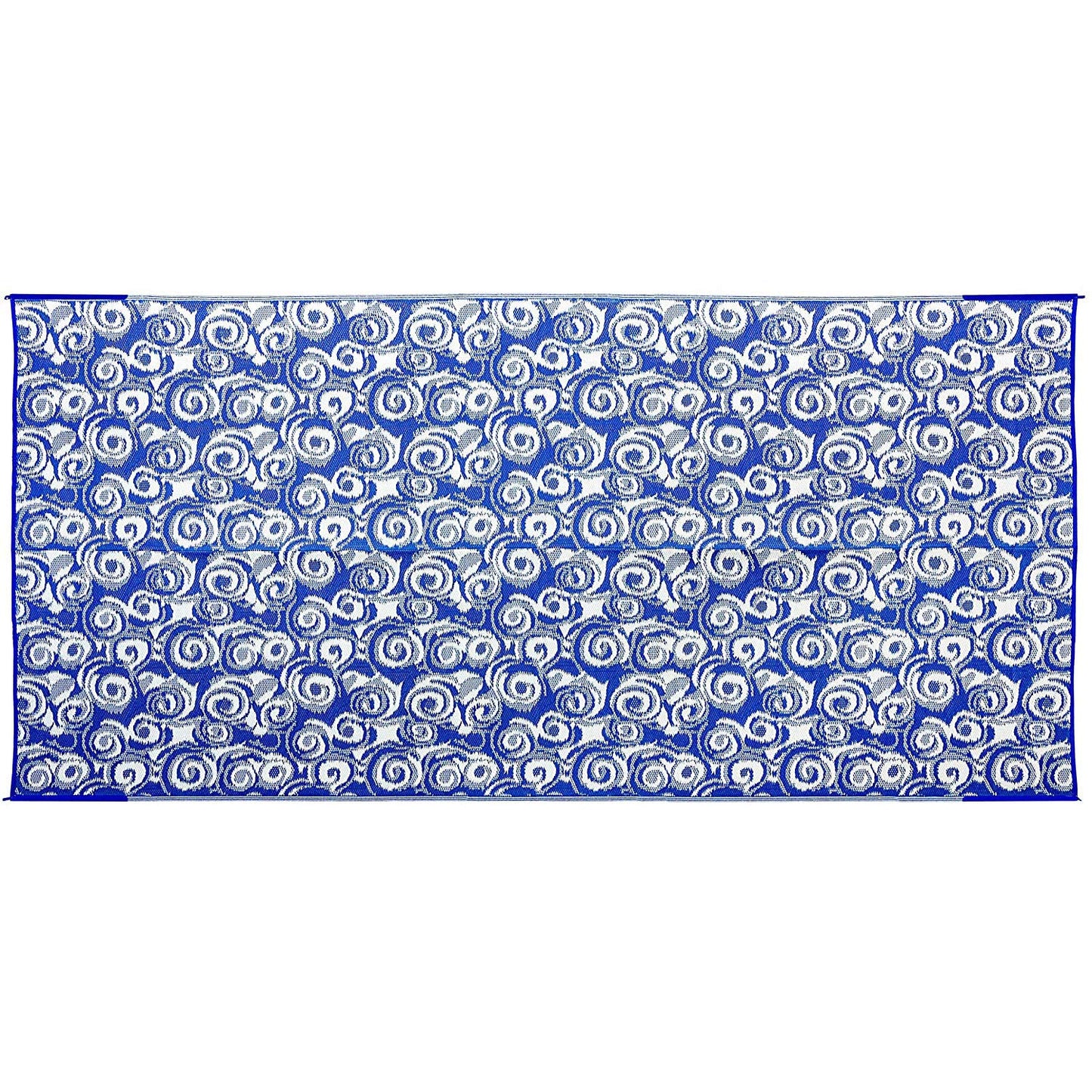 Camco 42841 Swirl Awning Leisure Mat-Blue 8' X 16'