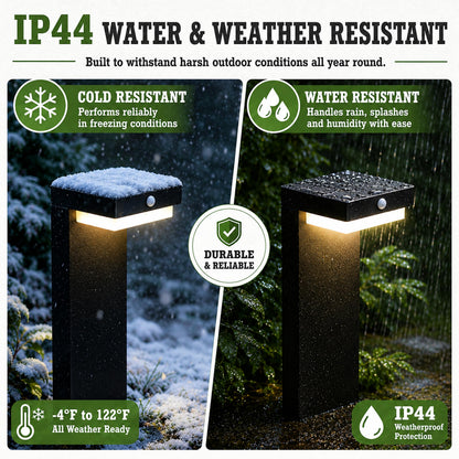 VerLuce - 20.5" Solar Pathway Lights - Walkway Solar Lights for Outside - PIR Sensor & Two Lighting Modes - Rechargeable Battery Lasts Up to 55 Hours - 3000K - IP44 Weather Resistant - 4 Pack
