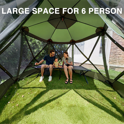 EVER ADVANCED Pop up Screen House Tent for Camping 11.5 x 9.8 ft, Instant Screened Gazebo Canopy with Netting, Portable Shelter Enclosure for Outdoor, Backyard
