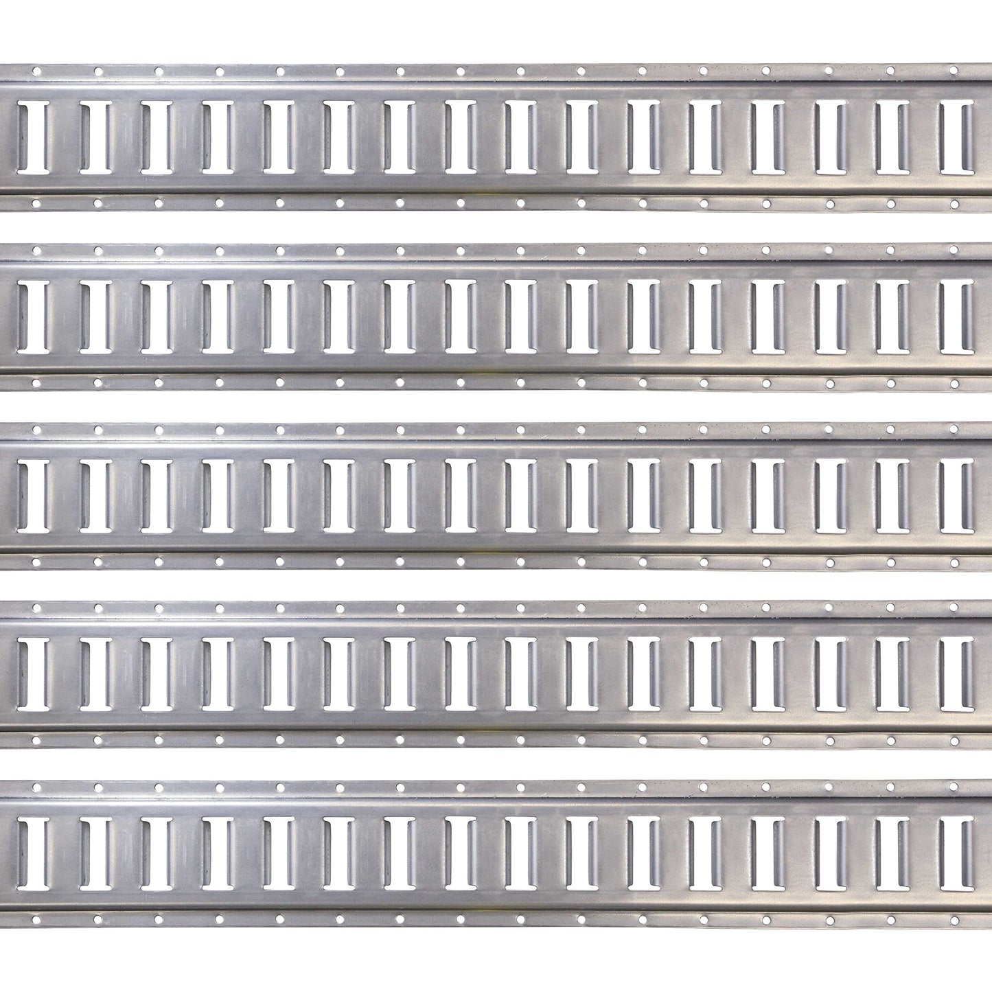 US Cargo Control 12 Gauge Steel 5 FT Galvanized E Track Rail (5-Pack) Horizontal ETrack Rails for Trailers, Garages, Cargo Vans, 6,000 Pounds Break Strength Per E-Track Slot