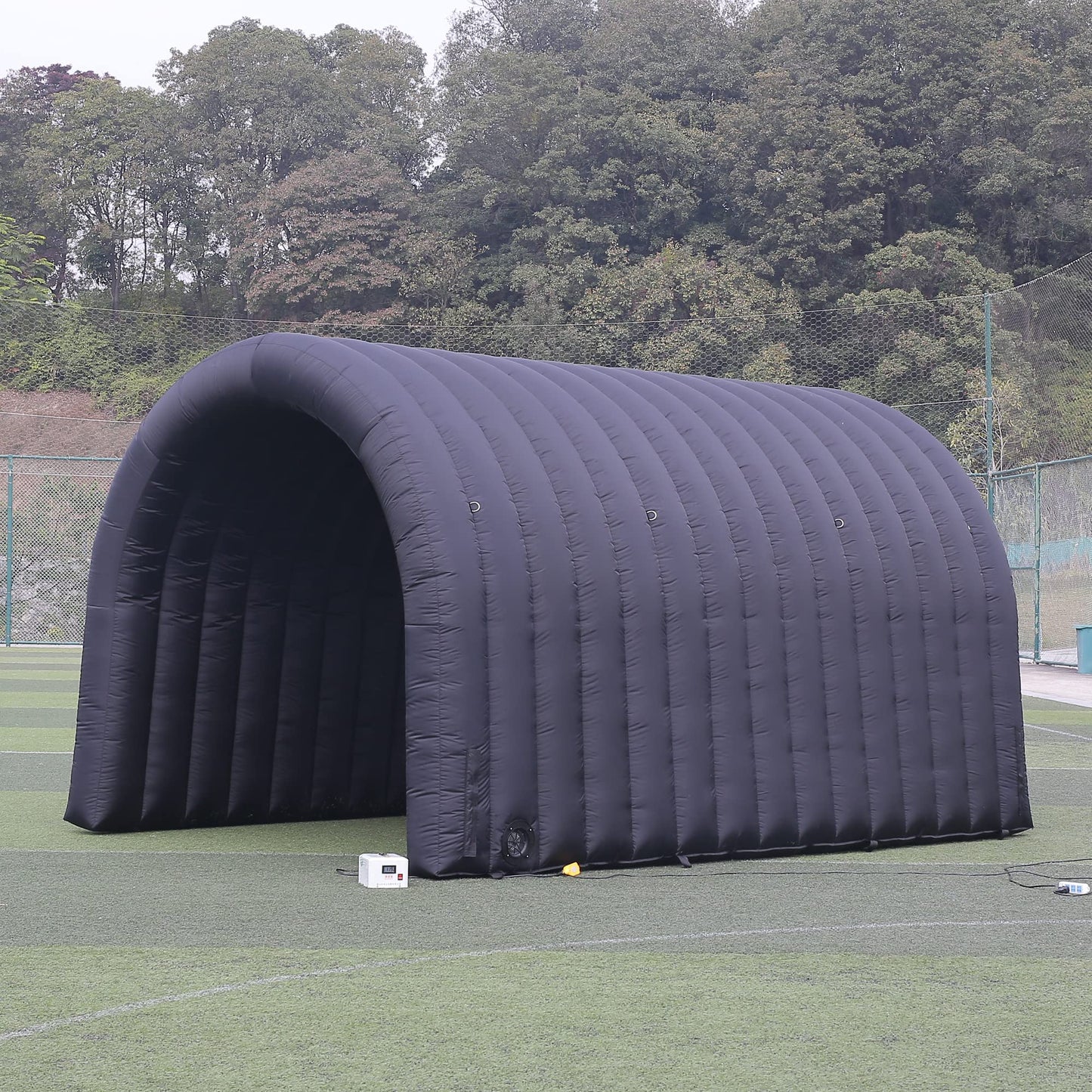 SAYOK 16.7FT Inflatable Tunnel Sport Tunnel Entrance Inflatable Football Tunnel Tent Inflatable Entryway with Blower for Event Advertise Business Exhibition Promotion(Black, 16.7ft x 9.84ft x 9.19ft)