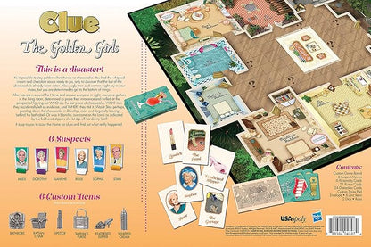 Clue The Golden Girls Board Game | Golden Girls TV Show Themed Game | Solve The Mystery of Who Ate The Lastpiece of Cheesecake |Officially Licensed Golden Girls Merchandise | Themed Clue Mystery Game