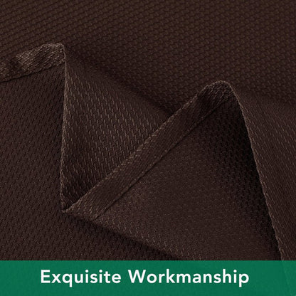 Biscaynebay Textured Fabric Round Tablecloths 90", Brown Water Resistant Table Cloths Circle Folding Table Covers Linen for Dining, Kitchen, Wedding, Parties etc. Machine Washable