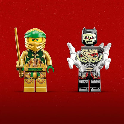 Lego NINJAGO Lloyd’s Mech Battle EVO Building Set 71781 with 2 Action Figures 2 Posable Ninja Action Figures to Build Ninja Toy for Kids Ages 6+ with Bone Warrior and Golden Lloyd Minifigures