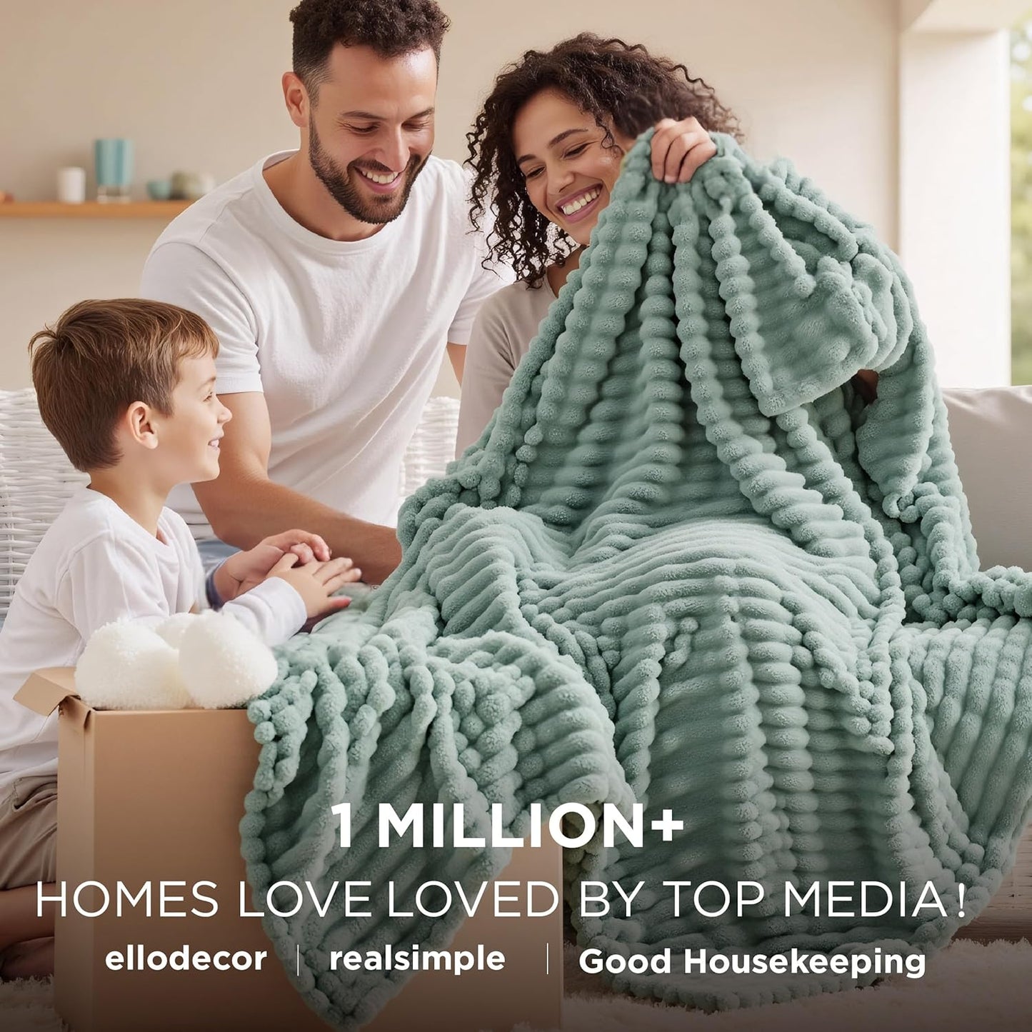 Bedsure GentleSoft Twin Blanket - Cozy Sage Green Fleece Throw for Women | 60x80 Inches