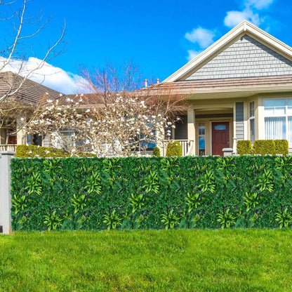 Grooy Artificial Boxwood Panels, 12pcs Grass Wall Panels 20"x20"(33.33sq.ft), Privacy Hedge Fence Screen with UV Protection, Fake Greenery Backdrop for Indoor Wedding and Outdoor Garden Backyard