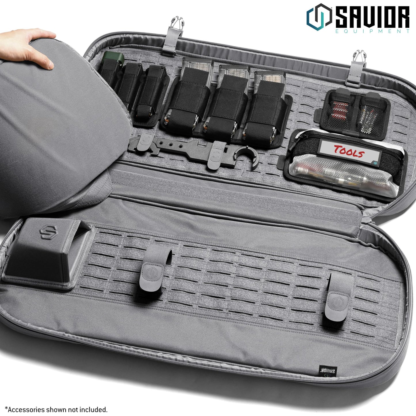 Savior Equipment Specialist Series 30" 34" 38" Covert Tactical Gun Bag Backpack Soft Case with Compartment, Low Profile Bug Out Truck Bag (SW Gray, 38")