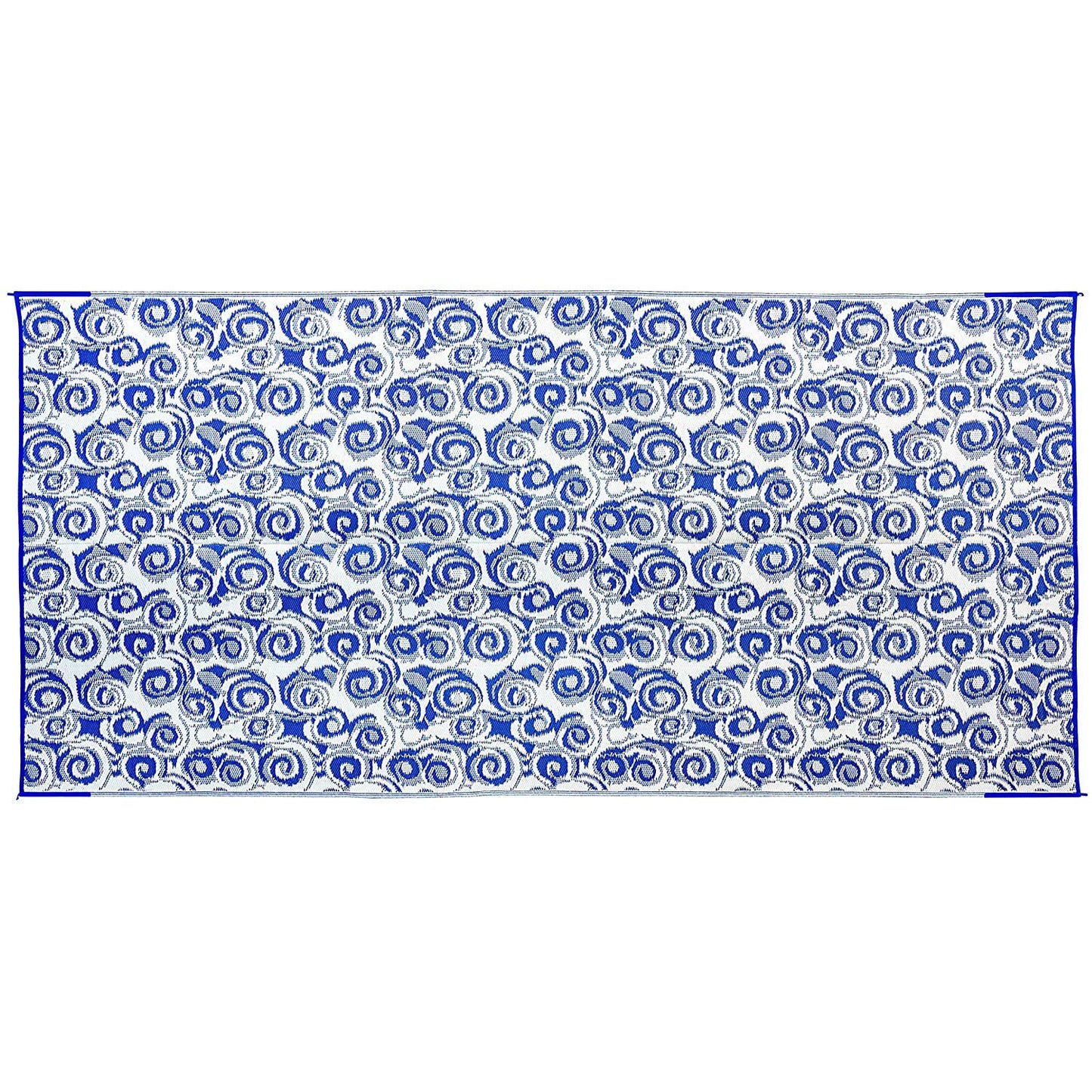 Camco 42841 Swirl Awning Leisure Mat-Blue 8' X 16'