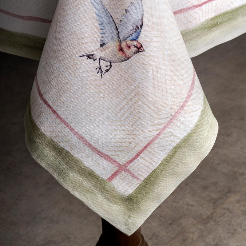 Maison d' Hermine Table Cloth Rectangle Table 100% Cotton 70 x 120 Inches Tablecloth Reusable Decorative for Dining Kitchen Room Farmhouse Home Gifts for Mothers Day Spring Summer - Flying Birds